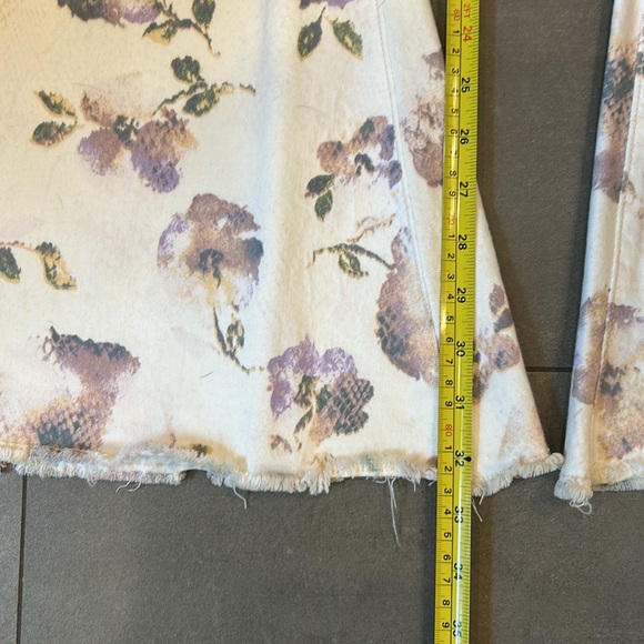 Free People Low Rise,Printed ,Super Flare Jeans - Picture 7 of 11